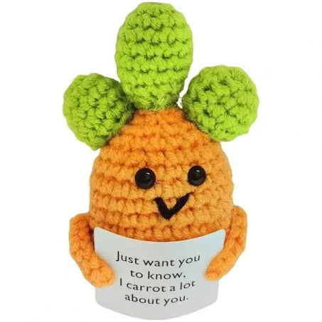 Smiling Carrot Crochet Soft Toy